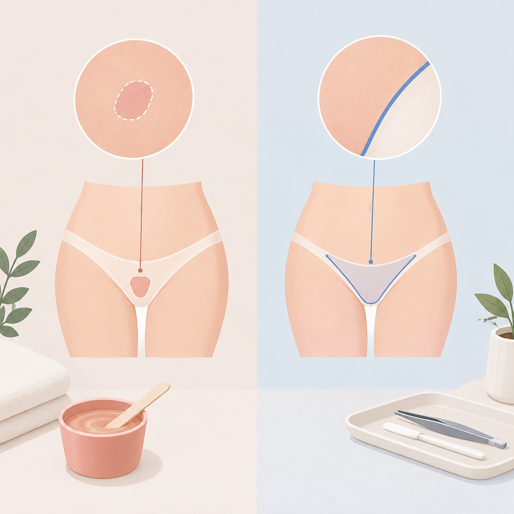 AI 생성 설명 이미지: 파주 브라질리언왁싱 도도라인왁싱 파주운정본점 | 부분 제모와 라인 정리의 차이